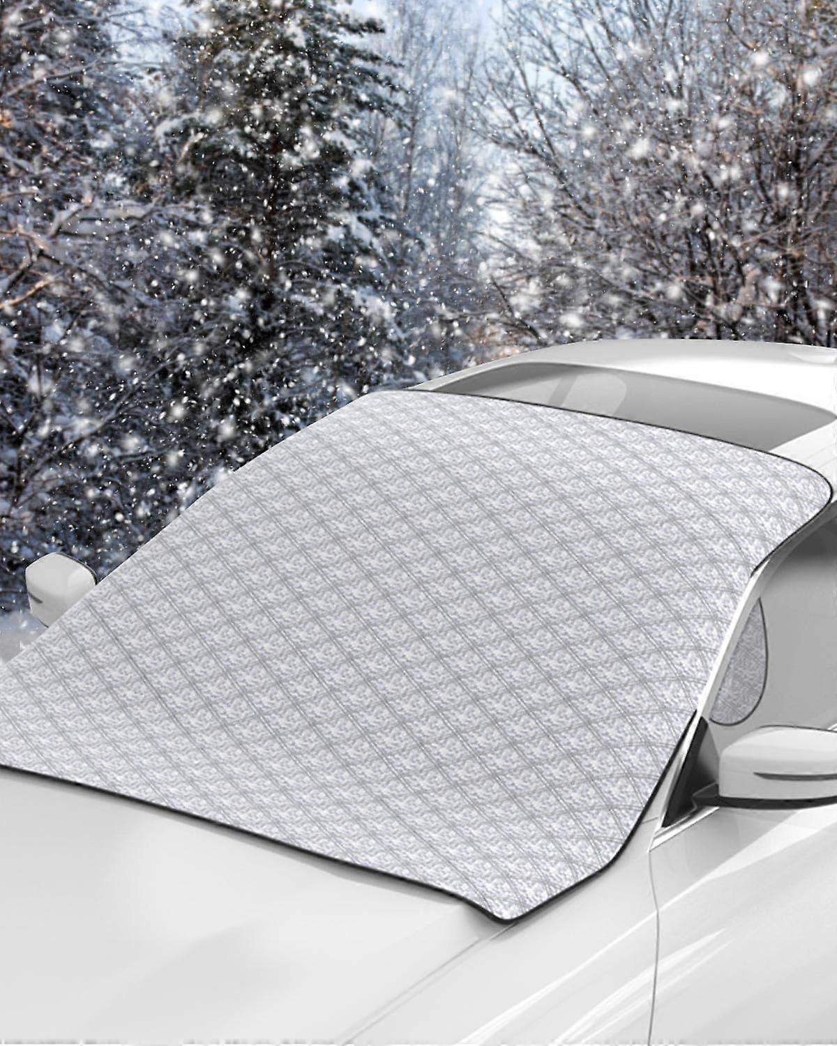 Car Windscreen Cover 4Layer Waterproof Frost and Snow Protector with AntiTheft Flaps Universal Fit