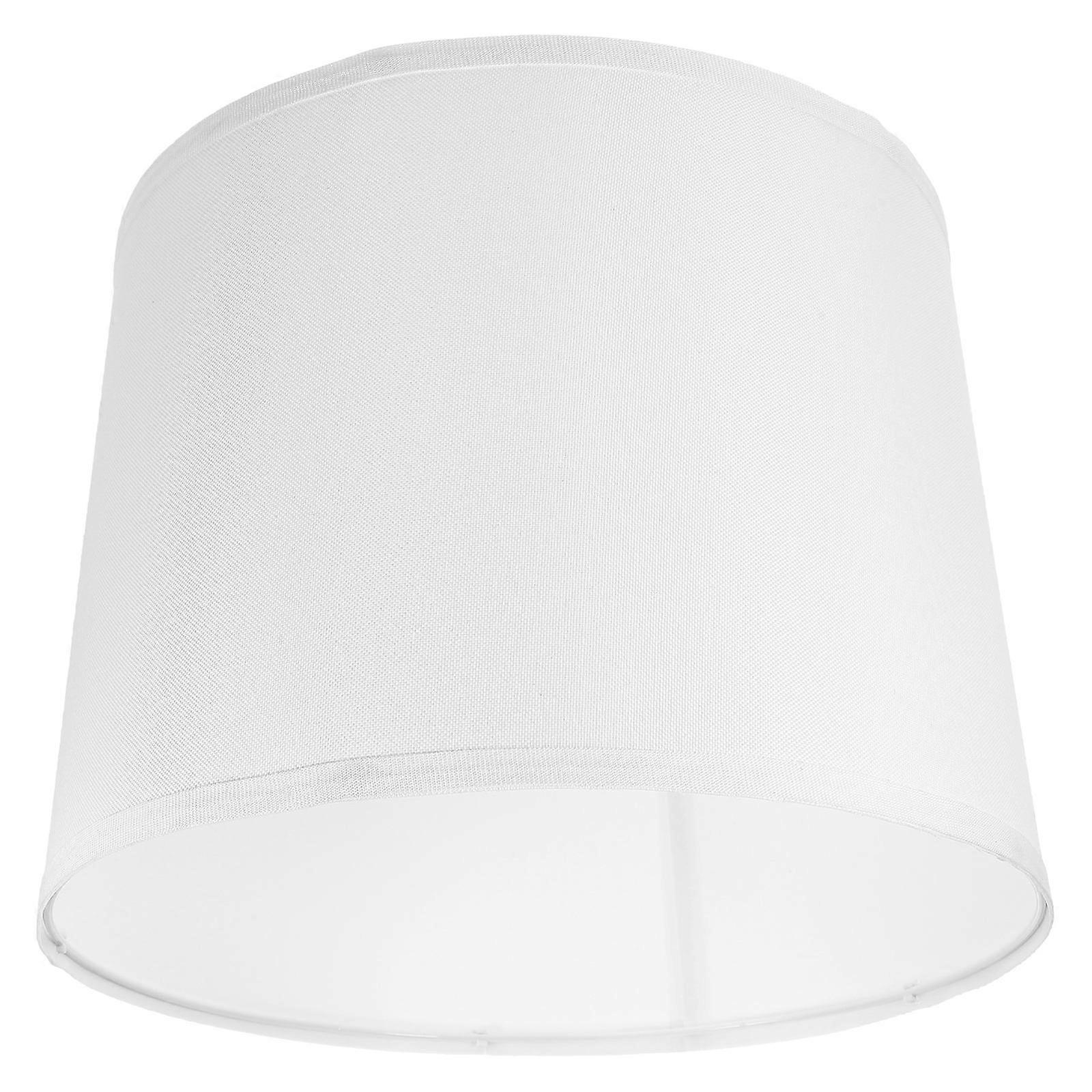 White Round Lampshade Linen Table Lamp Shade for Home