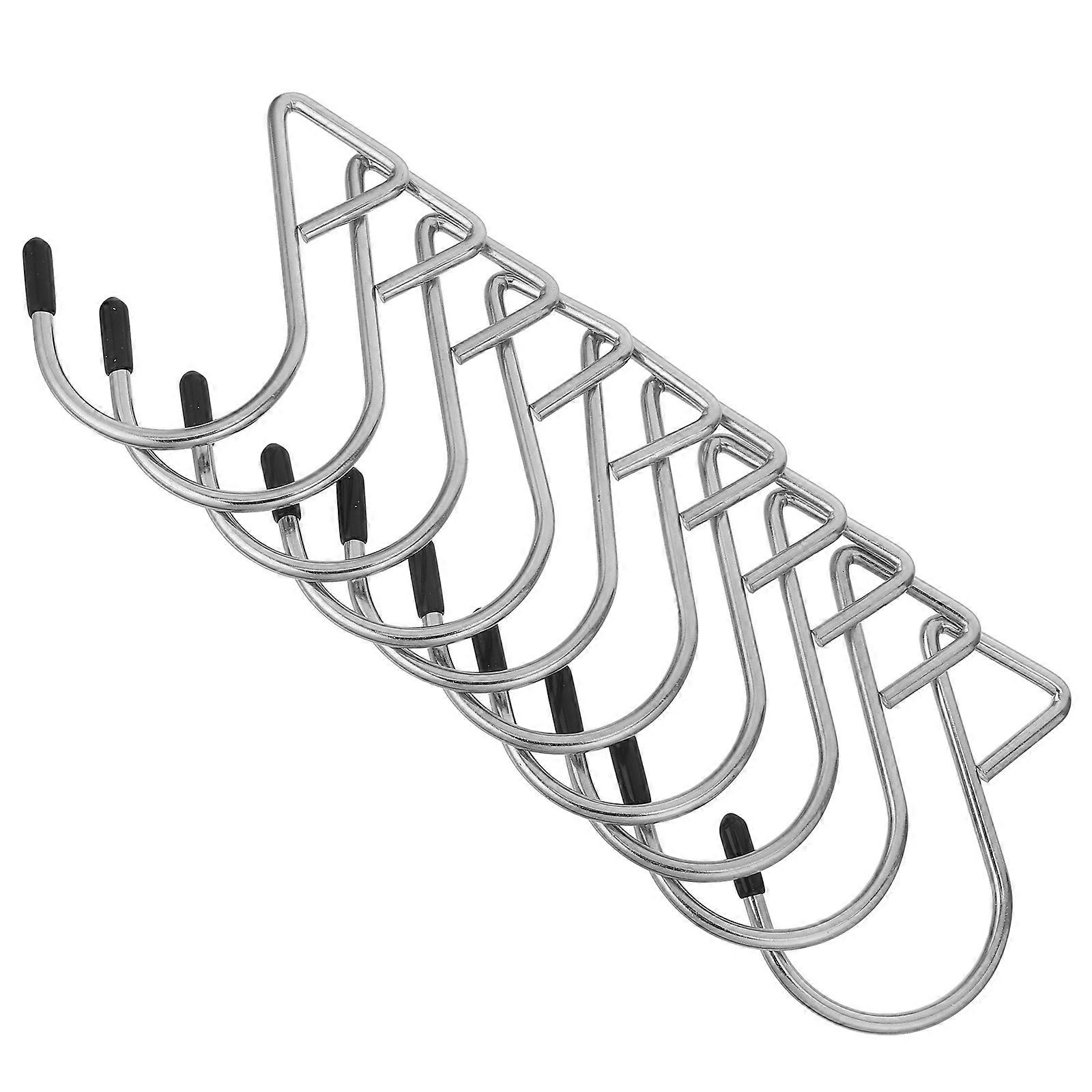 Triangle Hooks Hanging Hooks Metal Hanger for Bags 10Pcs Silver