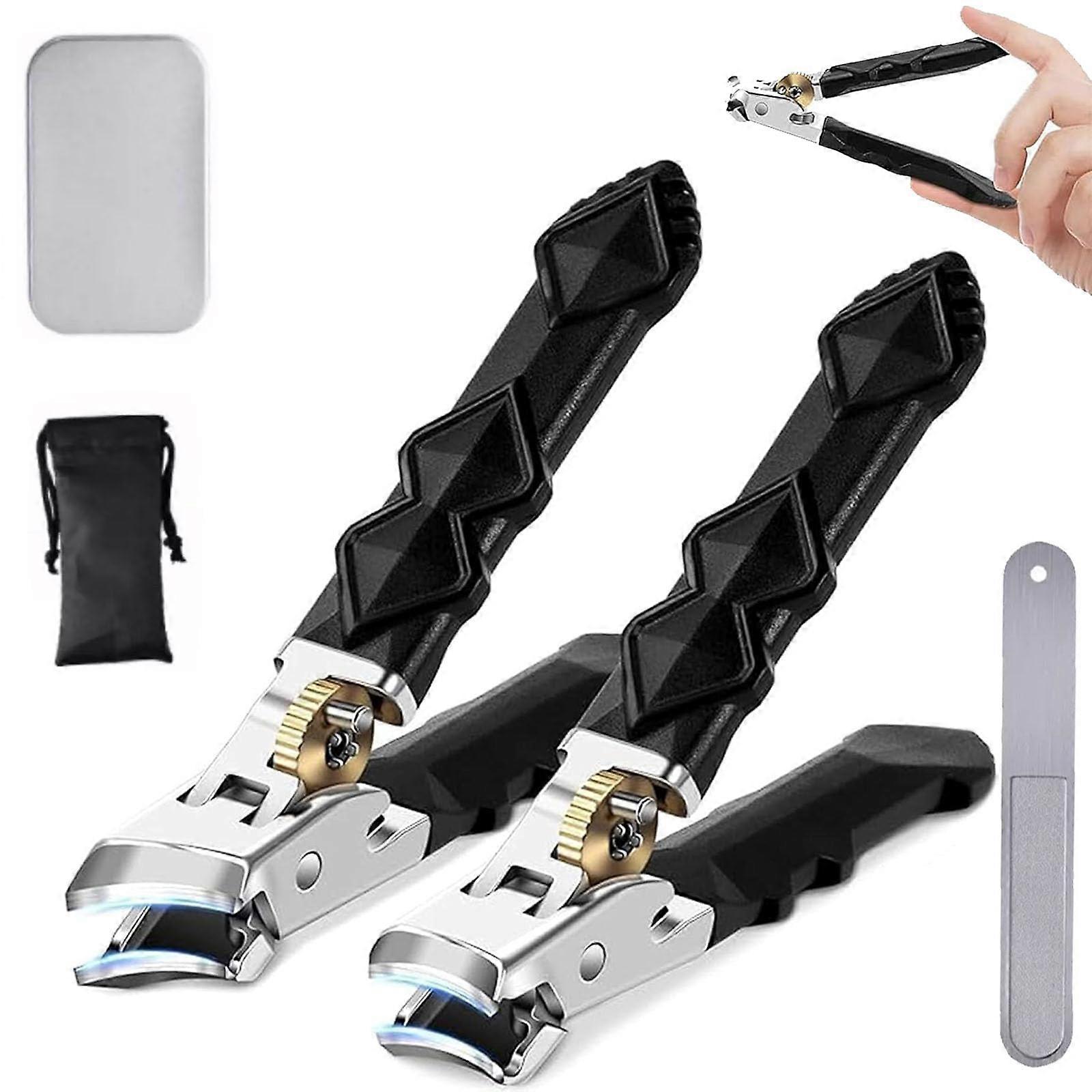 Toenail Clippers for Thick Nails with Wide Jaw Opening and Precision Sharp Blades