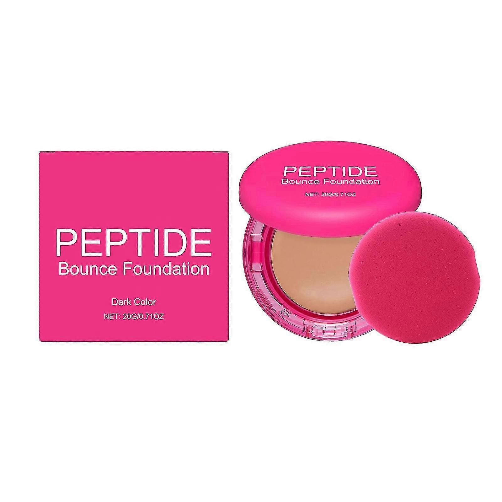 2026 Peptide Bounce Maquillaje hidratante antiedad vegano, limpio, natural, cobertura media modulable, difumina líneas finas, suaviza el rostro. GGG