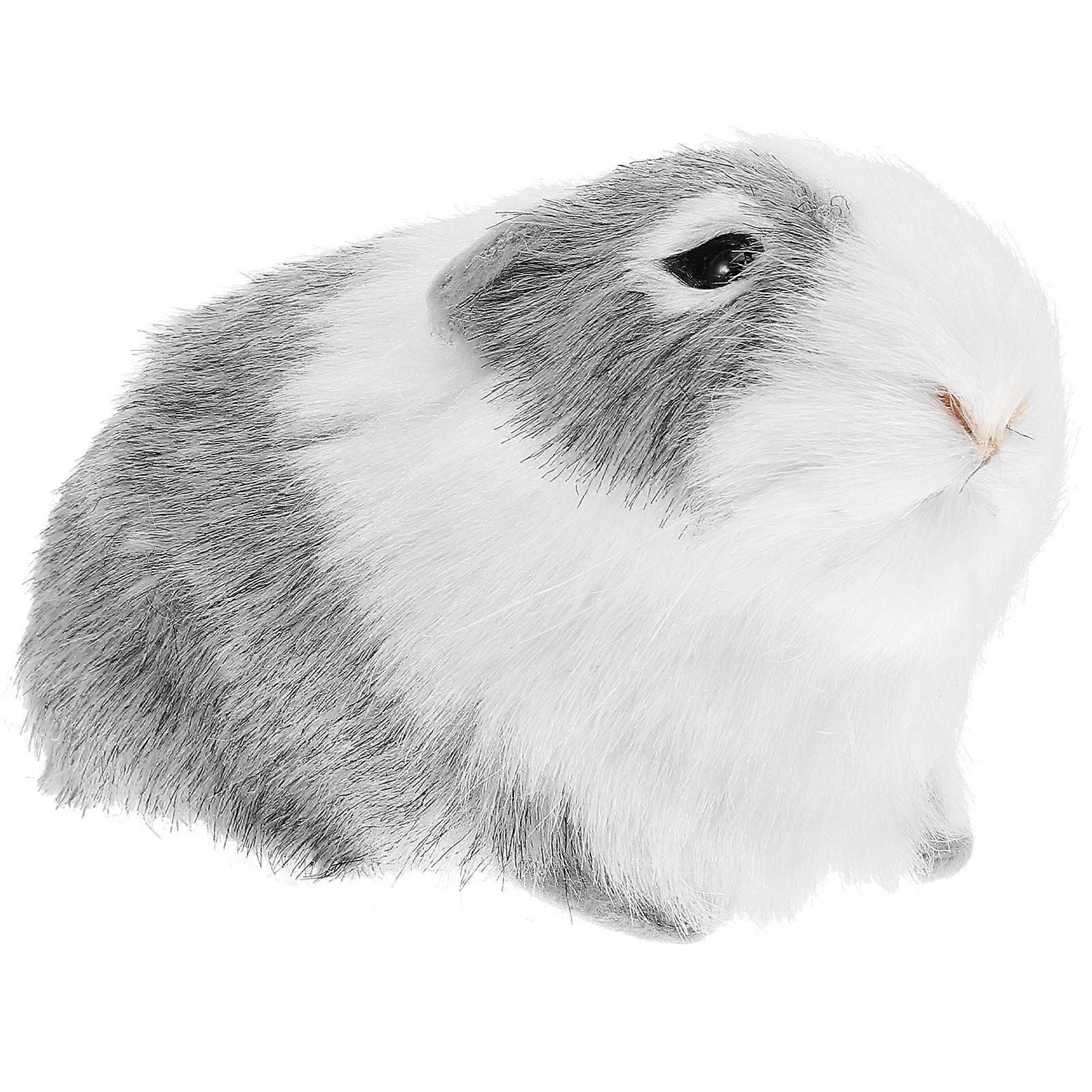 Grey Artificial Hamster Figurine for Decor 5Pcs Simulated Hamster Model