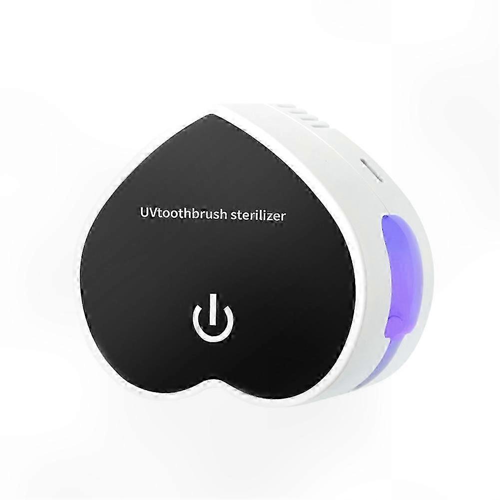 UV Toothbrush Sterilizer Holder with Auto Drying, Wall-Mounted Non-Perforated Design