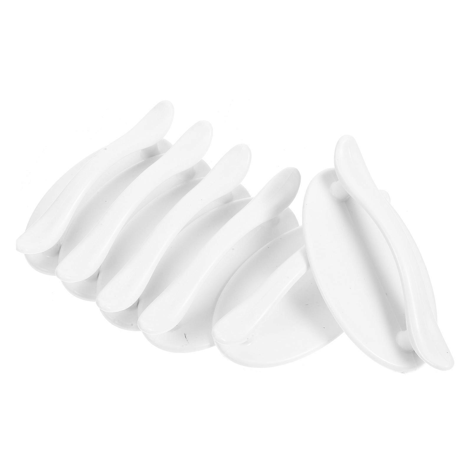 Self Adhesive Cabinet Knobs White Round Shape for Cabinets Drawers Closets 6 Pieces GF30 Nylon