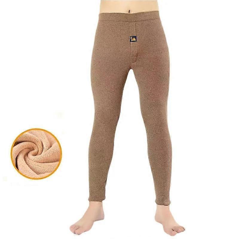 Men's Thermal Underwear Fleece Leggings For Winter Warmth Soft Sleepwear