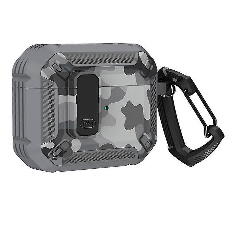 For Apple AirPods Pro Soft TPU+PC Cover Bluetooth-compatible Earbuds Protective Case Pattern Printed