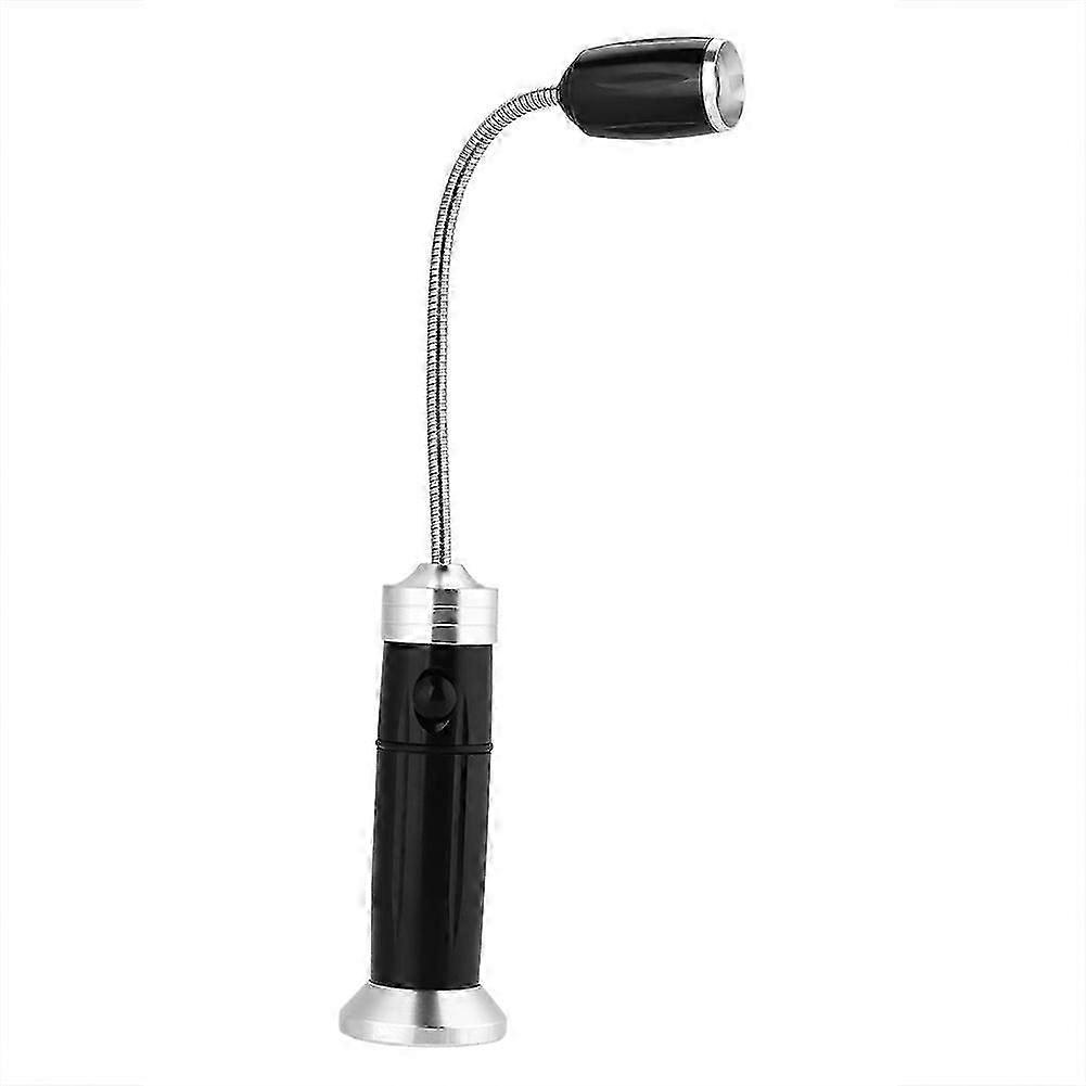 Portable LED Flexible Flashlight Adjustable Torch Light Work Lamp with Magnetic Base Black