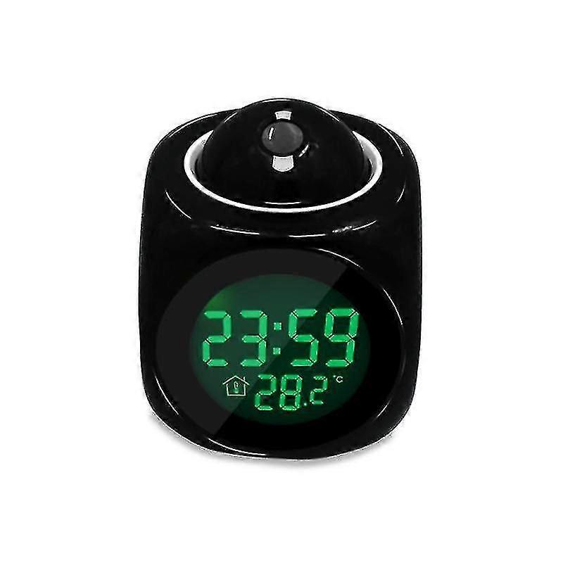 Bjxy Multifunctional Led Clock Backlight Wake Up Multi Function Lcd Projection Alarm Clock Time Temp Display Voice