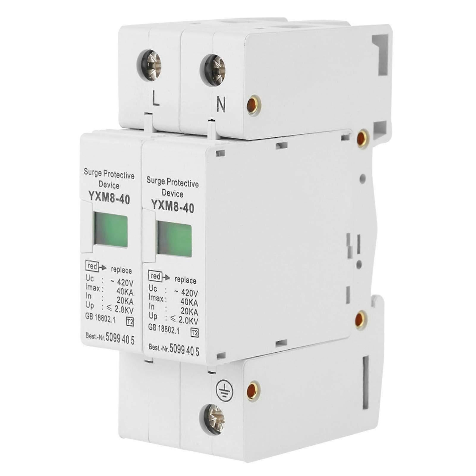 220V 2P 40KA House Surge Protector, Low Voltage Surge Protection Device with Stable Performance