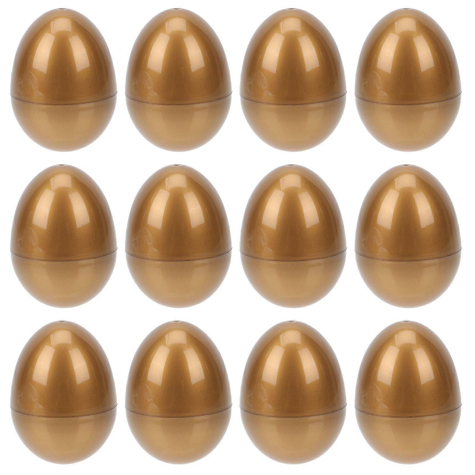 12 Pcs Empty Easter Eggs Plastic Easter Eggs Toys Candy Gift Wrapping Eggshells Easter Decors