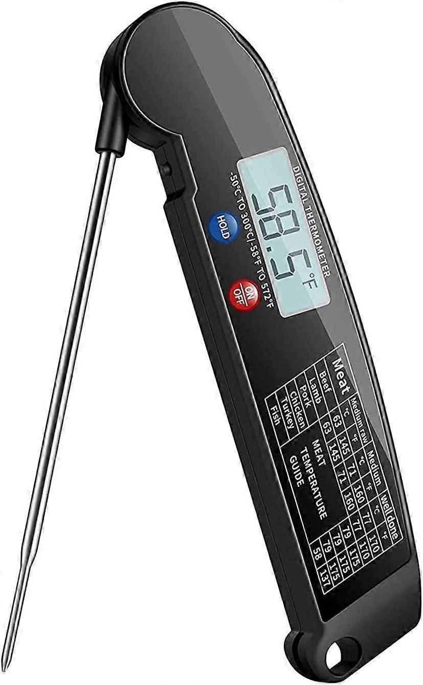 Instant Read Meat Thermometer Ultra Fast Waterproof Digital Probe with Backlight for Cooking BBQ