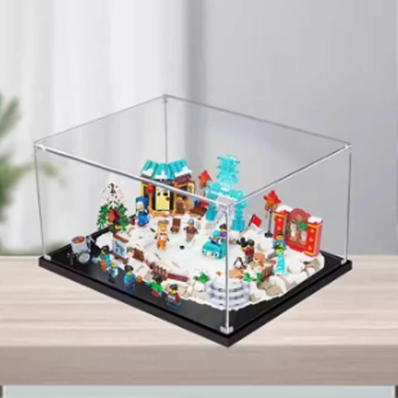 Acrylic Display Case Compatible with  Chinese  Year on Ice 80109, Dustproof Clear Showcase 2mm
