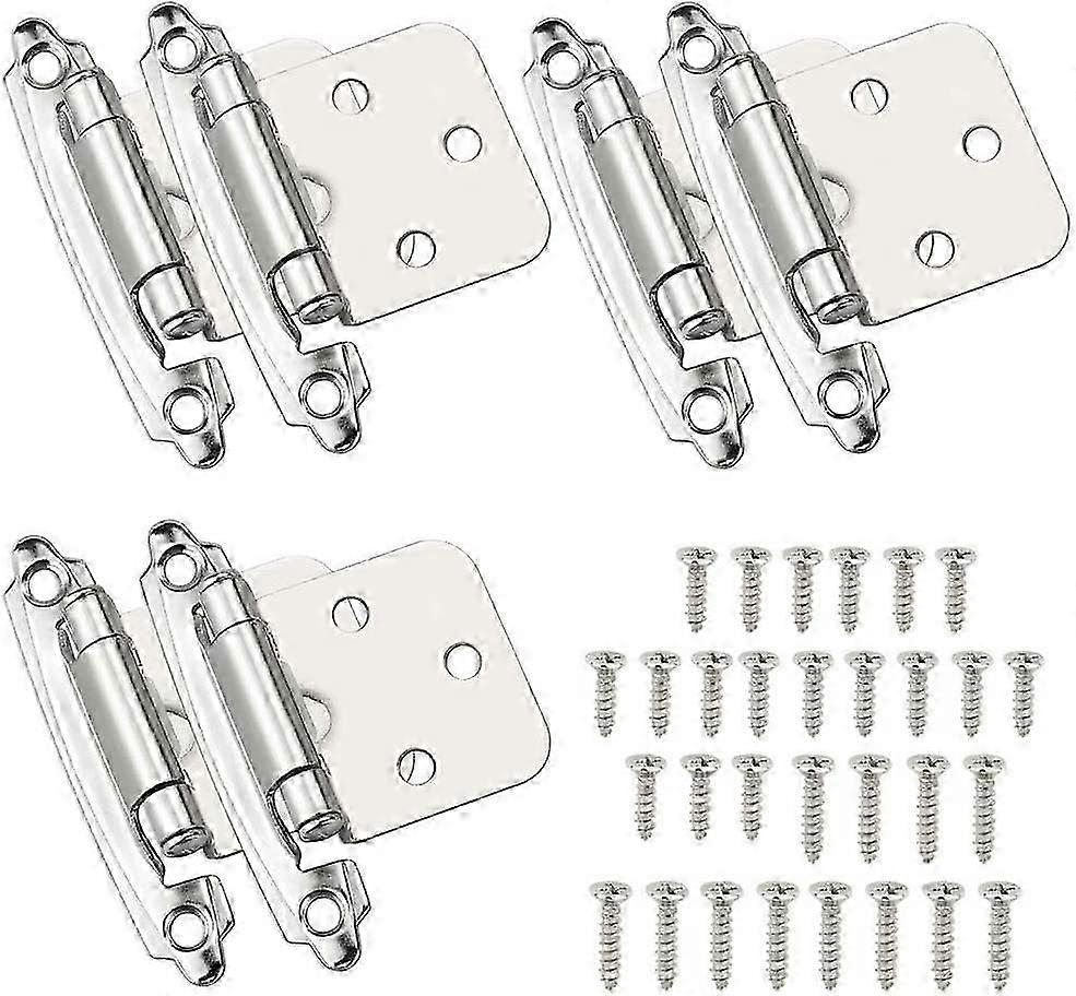 6 Pcs Hinge Door Self-Closing Hinge Cold Rolled Steel Material Hinge Spring with Damper