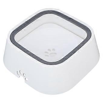 Pet Slow Water Feeder Splash Proof Prevent Slip Car Carried Large Dog Water Bowl for Cat White