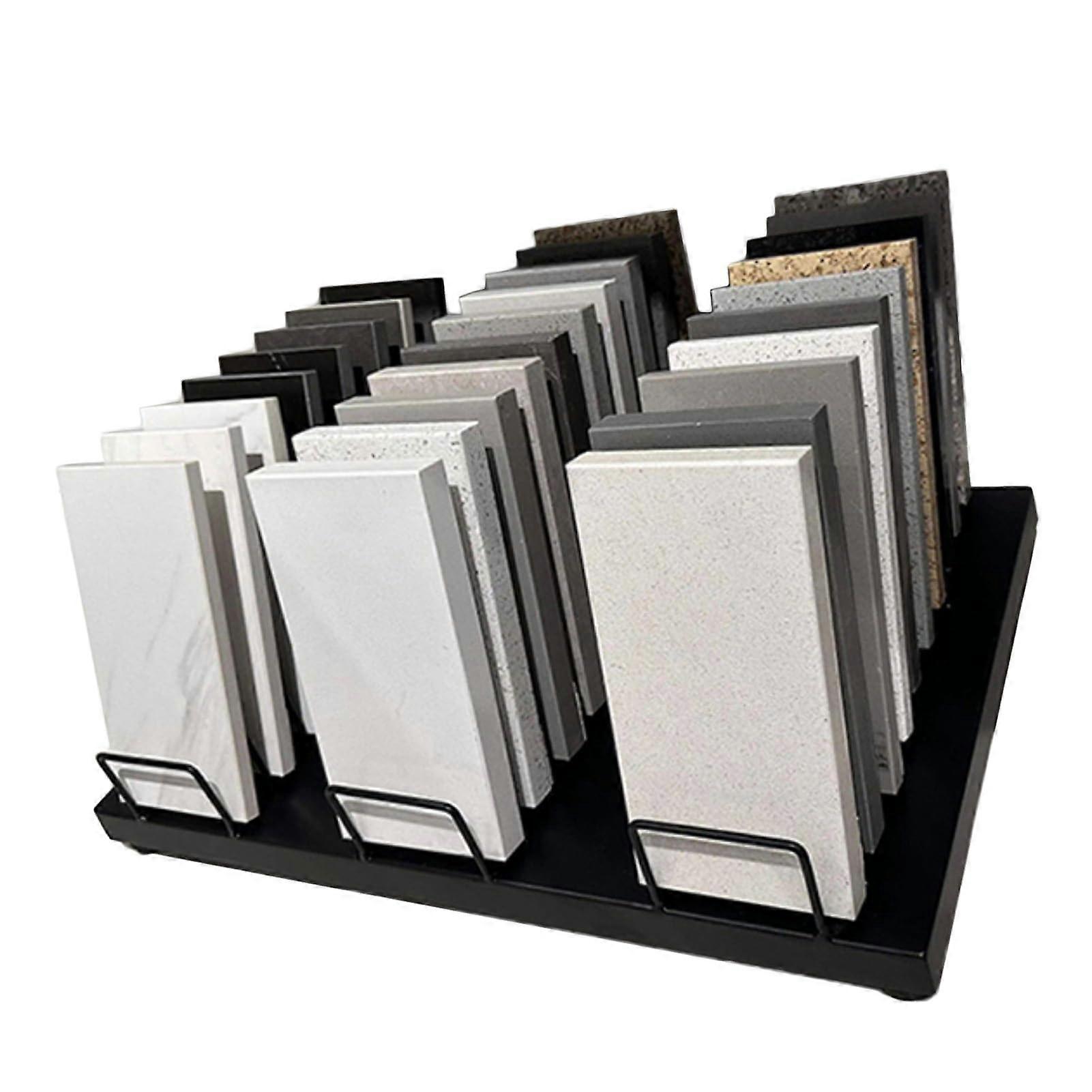 Large Capacity Floor Tile Sample Display Rack for Ceramic and Wood Samples, SpaceSaving Design