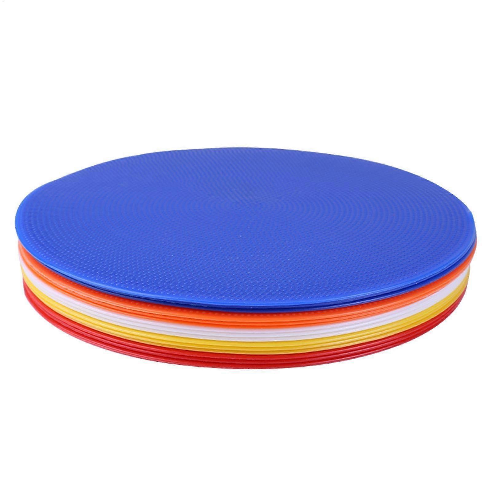 Soccer Training Cones with AntiSlip Grip, Bright Flat Disc Markers for MultiSport Agility