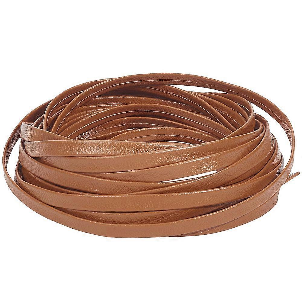 5M Folding PU Leather Flat Cord Peru 5x1mm 5.47 Yards(5m)/bundle
