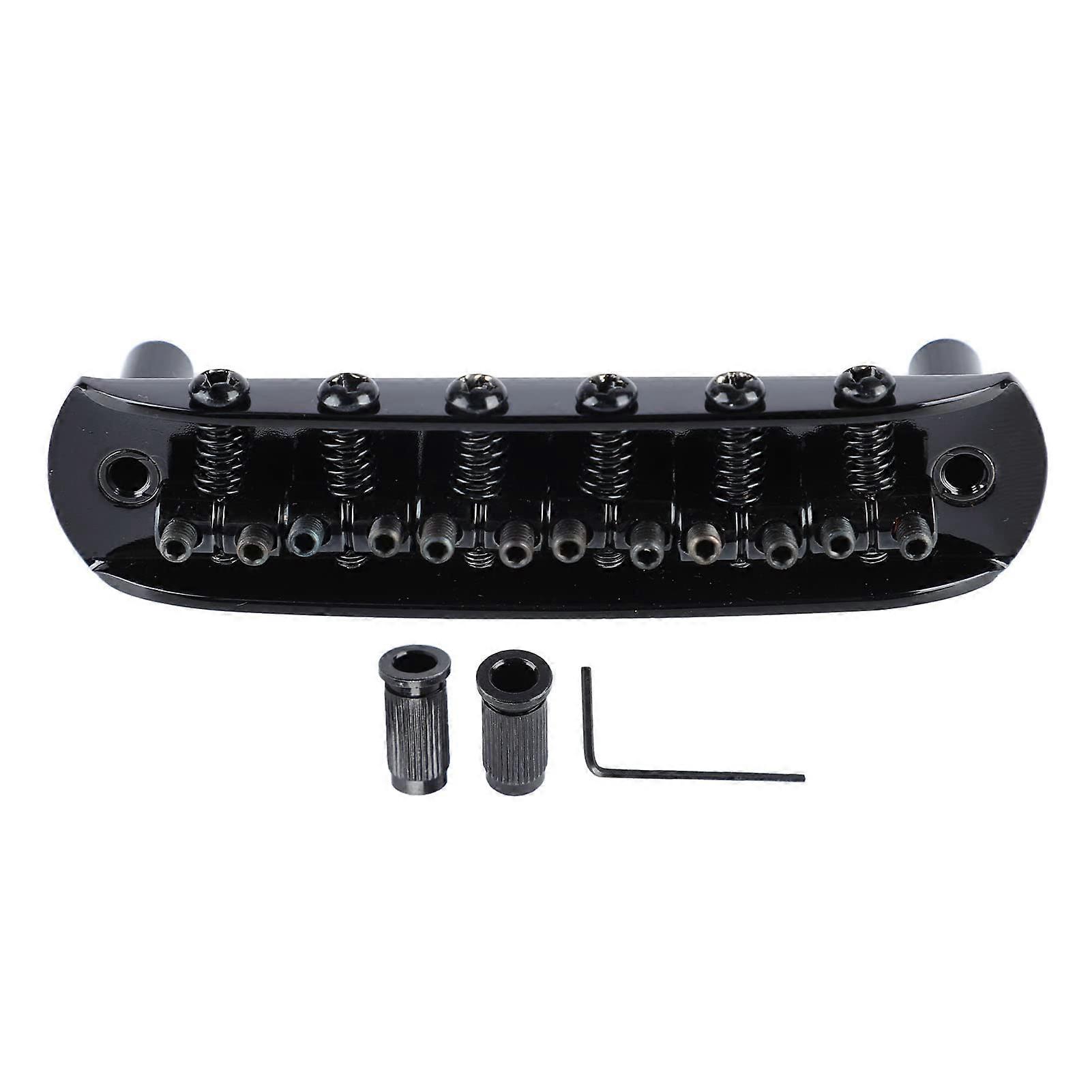 Electric Guitar Bridge and Tailpiece Kit with Roller Saddles, Enhanced Tone Stability, Adjustable