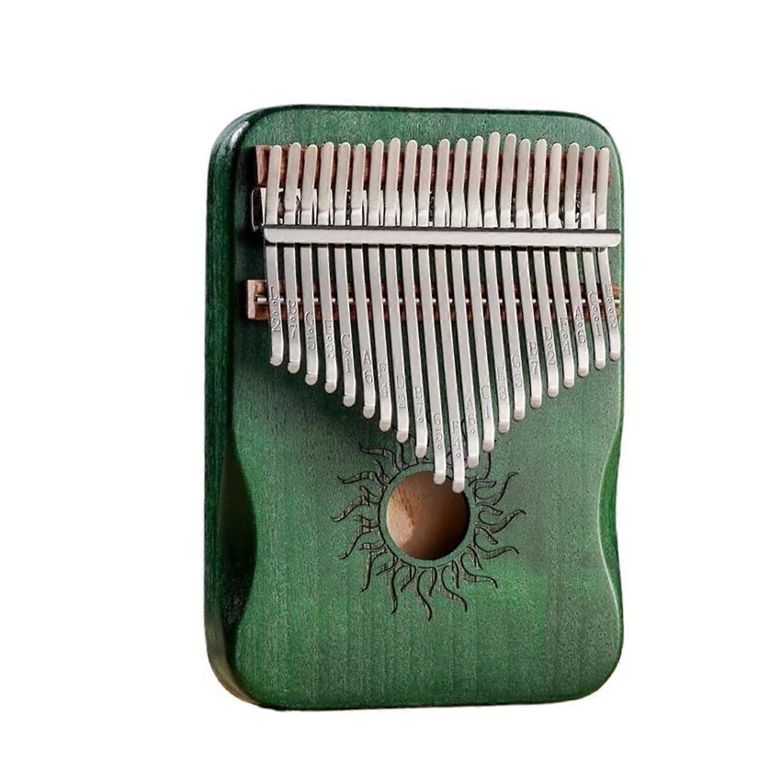 21 Keys Kalimba Thumb Piano Solid Maple Wood with Engraved Keys Ergonomic Arc Shape for Beginners