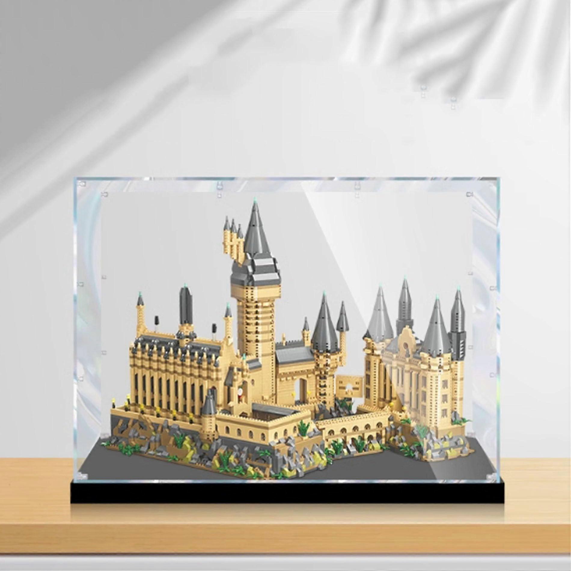 Acrylic Display Case for  71043 Castle, Dustproof Clear Box with Black Base and Crystal Clear Viewing