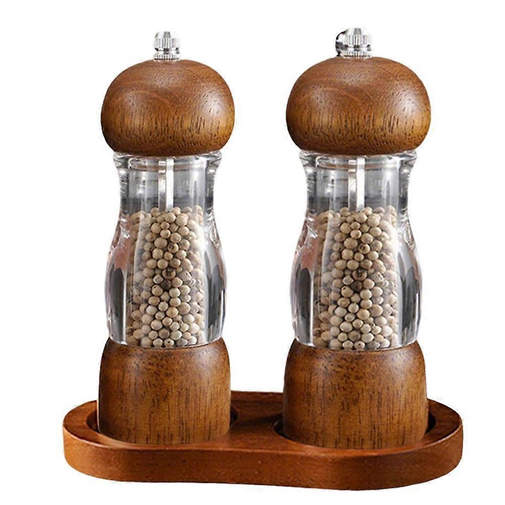Adjustable Ceramic Grinding Spice Mill Set for Kitchen BBQ Use, 1-5pcs Salt and Pepper Grinder