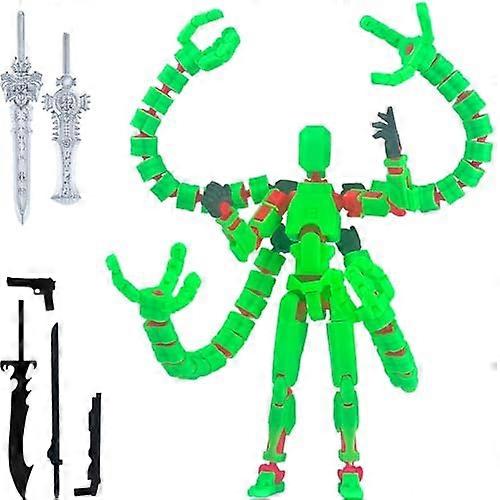 T13 Fully Jointed Poseable Action Figure with Interchangeable Hands and Weapons for Collectors