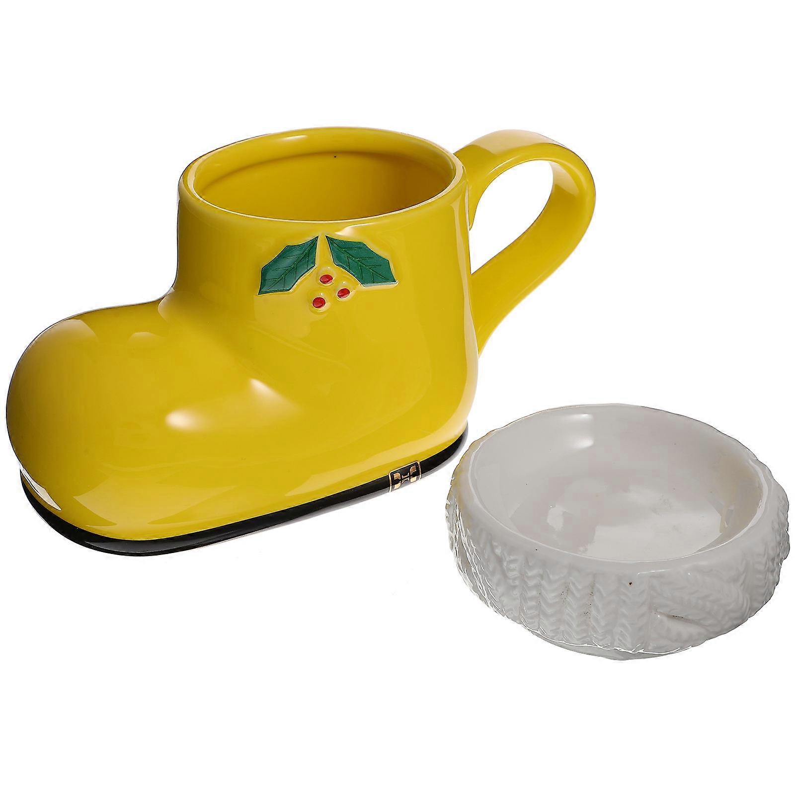 Christmas Coffee Mug Boot Shaped for Drinking Use Ceramic Water Accessory