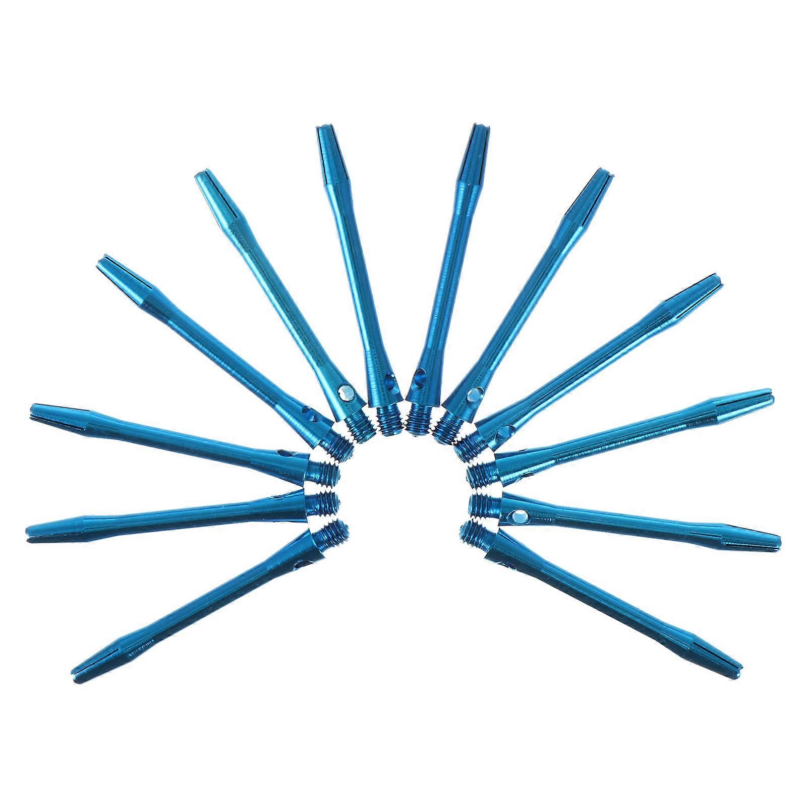 Flight Blue Aluminum Alloy Dart Shaft 2Ba Thread Stems Throwing Fitting 12Pcs