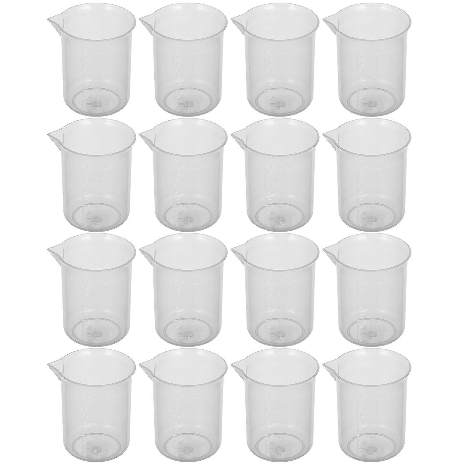 Plastic Beaker for Laboratory Liquid Measuring and Storage 20Pcs Set
