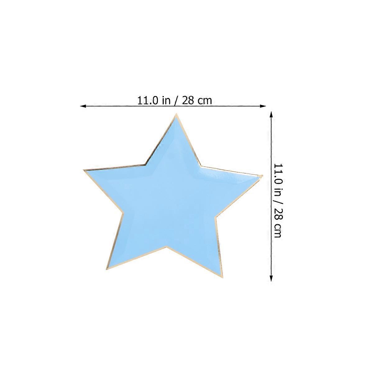 Star Shape Paper for Dinner Use 8Pcs Party Assorted Color