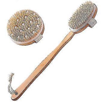 Dry Brushing Body Brush Set - Exfoliating Tool for Dry Skin - Handle Back Scrubber for Shower