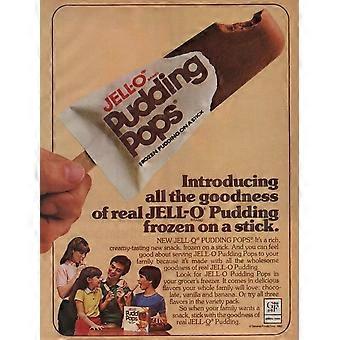 Jell-O Pudding Pops in 1982 puzzelspel voor volwassenen en kinderen V0145
