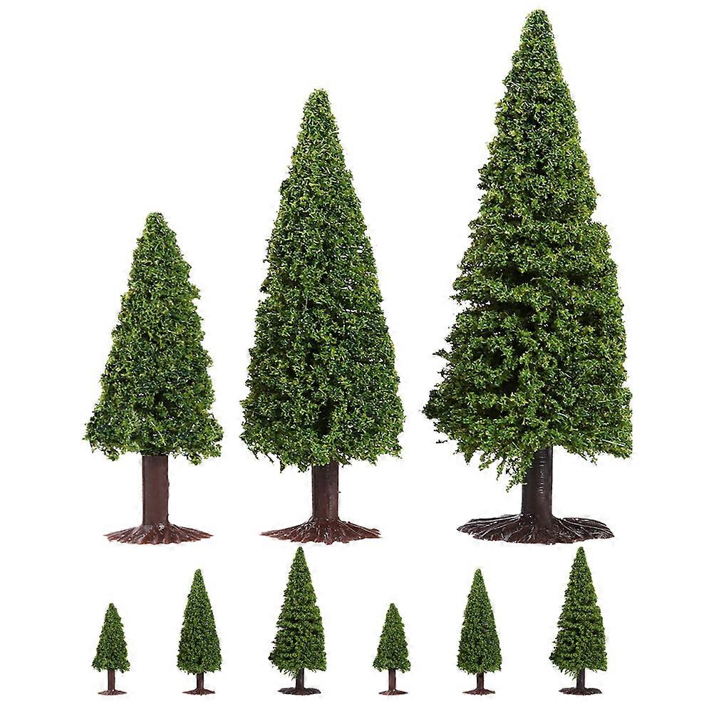 Tree Figurines For Projects Miniature Simulation Model Landscape Tree 9Pcs