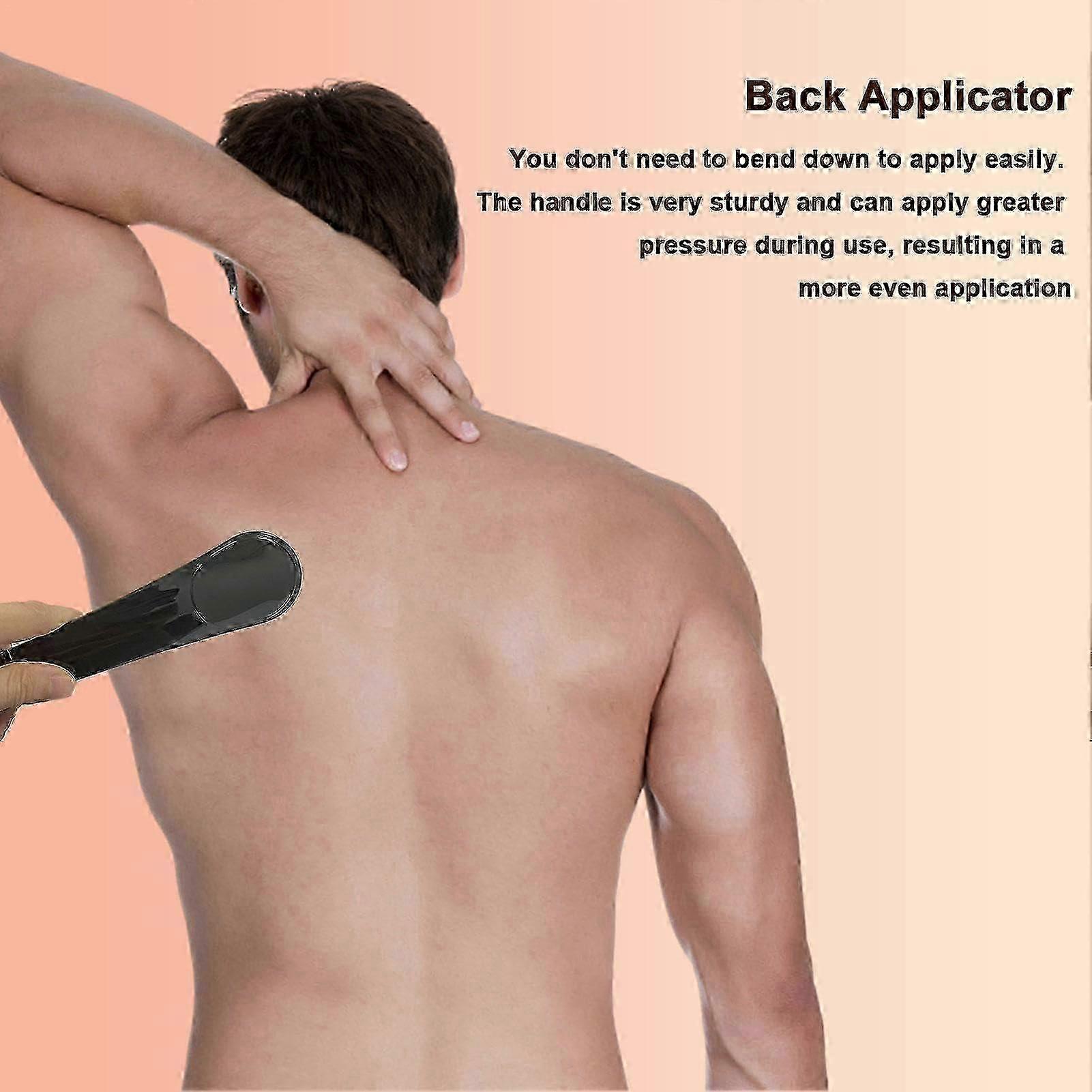 Back Lotion Applicator with Long Handle Grip, Foldable Self Tanner Tool compatible Even Coverage, Blue