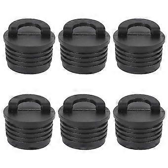 SHYV-Pack Of 6 Silicone Kayak Scupper Bungs Black Boots Stopper Universal Kayak Scupper