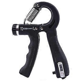 Adjustable Grip R-type Spring Mechanical Counting Grip Multifunctional Finger Rehabilitation Training Gym Counting 5-60KG [Black Color Boxed]