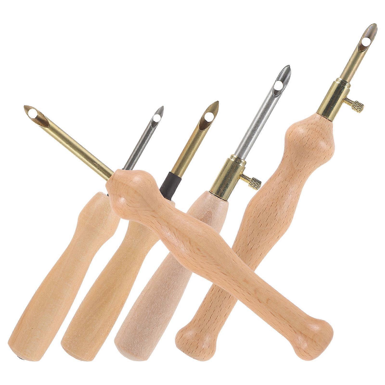 Sticknadel-Set mit 5 Holzgriffen