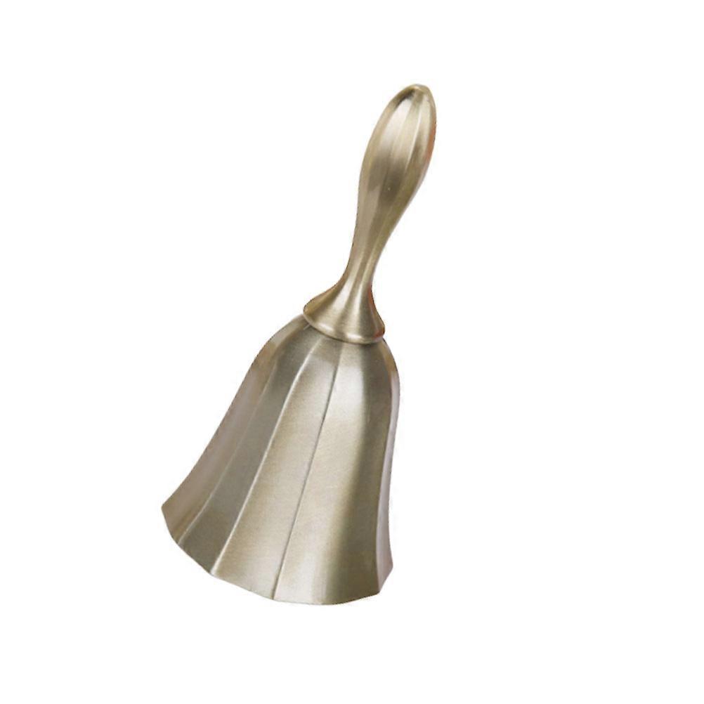 Dinner Hand Bell Portable Table Bell for Restaurant Silver