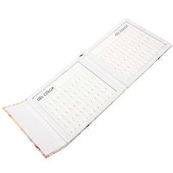 1PC 120-farve neglefarve prøveplade neglefarve displaybog (hvid)