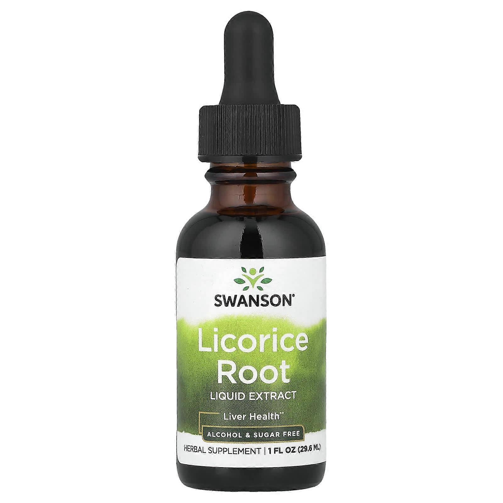Swanson, Licorice Root Liquid Extract, 1 fl oz (29.6 ml), 2-Pack