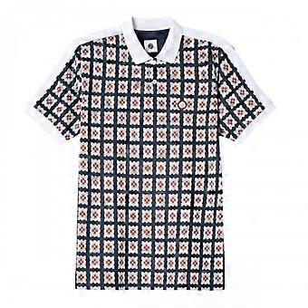 Pretty Green Mens Timperley Geometric Polo Shirt