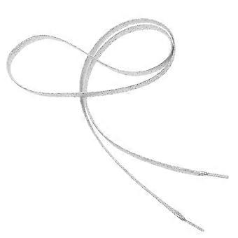 1 paio di lacci piatti glitterati da 1,1 m, lacci piatti colorati per scarpe da ginnastica (argento)
