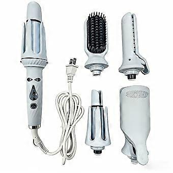 5 in 1 Hair Styler Set with Interchangeable Curling Wand and Straightening Brush, Multi Barrel Curling Iron for Waves Curls Volume, For All Hair Types