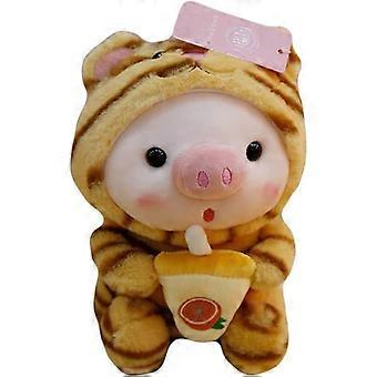Süße Boba Schwein Plüschpuppe, Schlafenszeit Kumpel 9,8" Plüschtier, weiche Kuscheltier Plüschtiere. (Gelb)