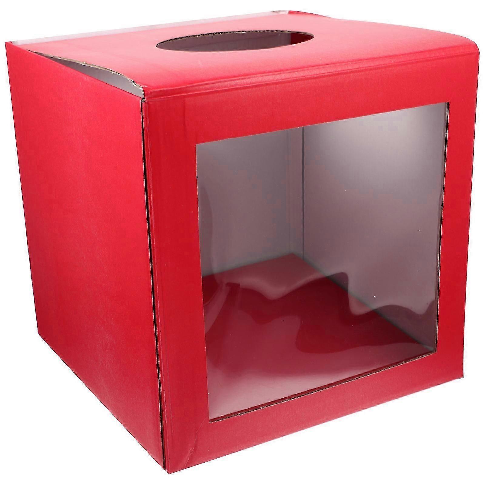 Red Raffle Ticket Box Multi-Functional Party Game Ticket Box