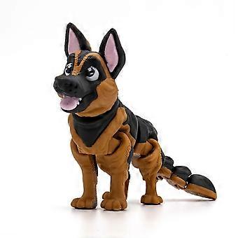 3D-gedrucktes, bewegliches Schäferhund-Spielzeug, flexible Gelenke, Hundefigur zum Sammeln und Verschenken