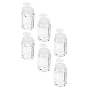 6pcs 10ml Refillable Powder Jars Set for Easy Travel Use, Durable Loose Powder Containers