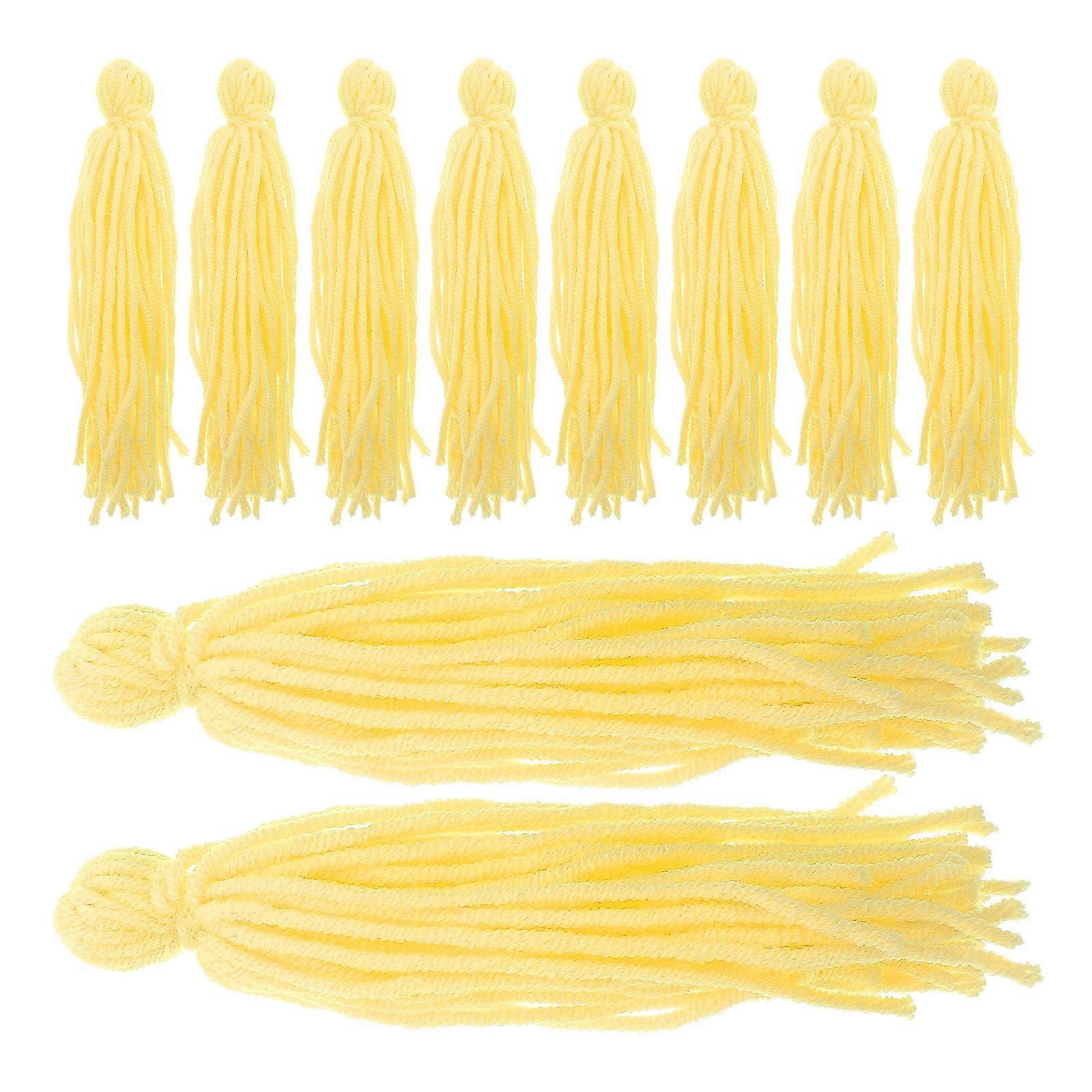 Fish Spawning Mop Woolen Yarn Floating for Aquarium 30Pcs Yellow