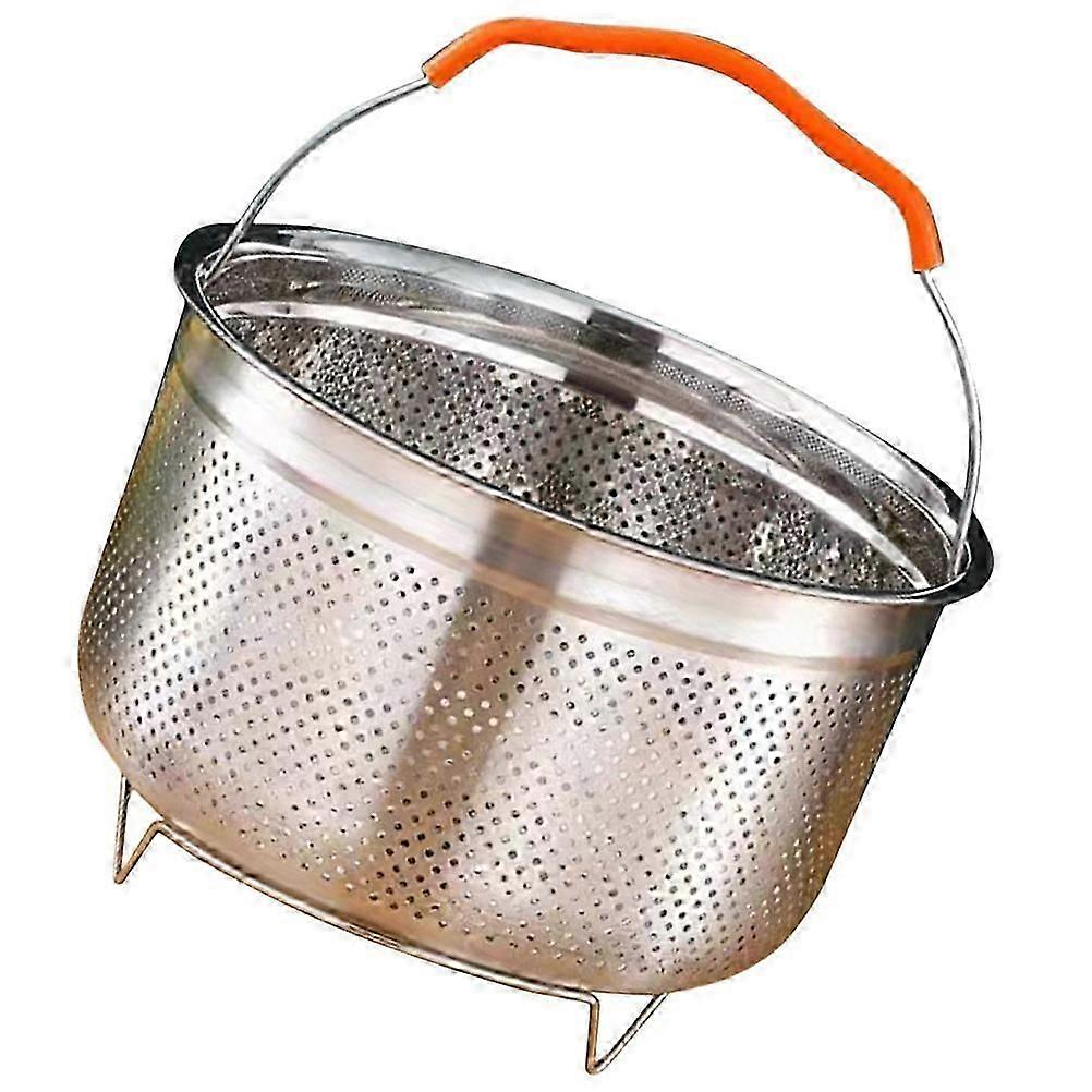Round Steaming Basket Multi-function Steaming Basket Steamer Basket for Cooker Pot(3.5L)