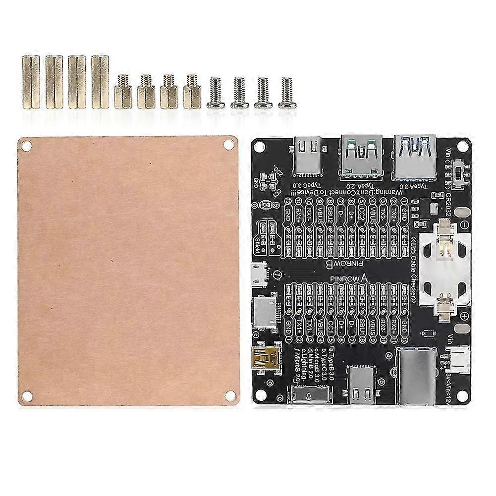 USB Cable Tester USB Data Line Detection Board Short Circuit Switch Test Board Data Cable Anomaly Detection with Shell